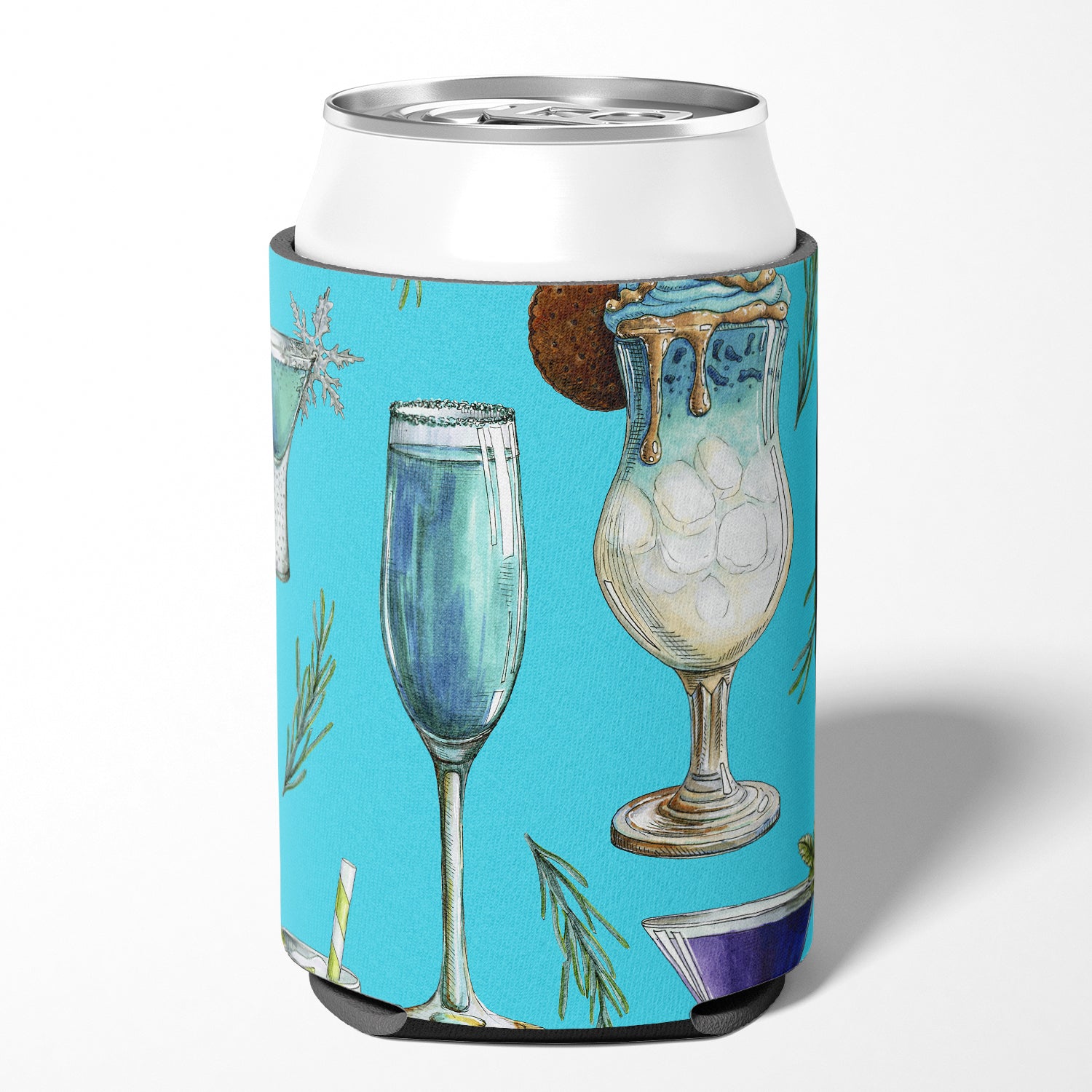 Caroline's Treasures Drinks and Cocktails Blue Can or Bottle Hugger BB5203CC