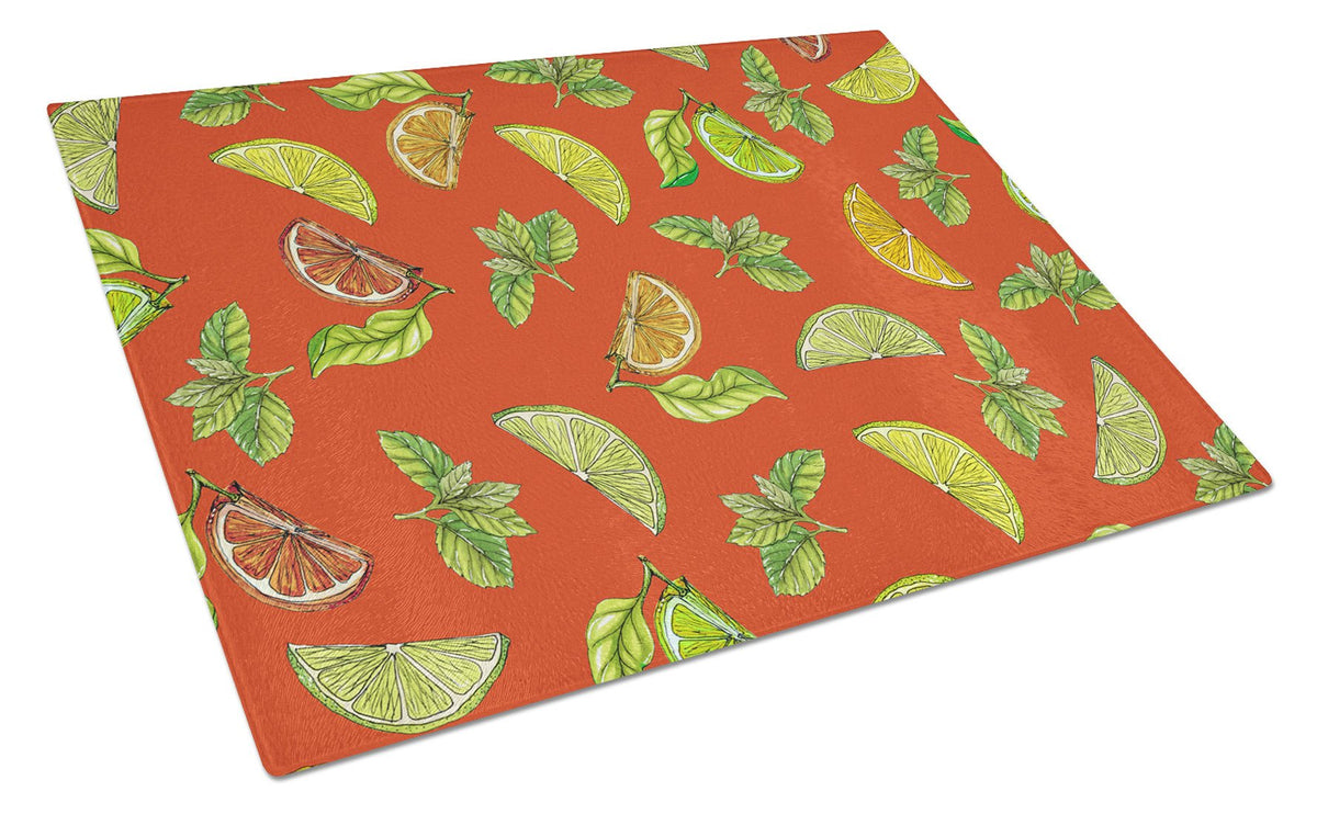 Lemons, Limes and Oranges Glass Cutting Board Large BB5205LCB by Caroline&#39;s Treasures