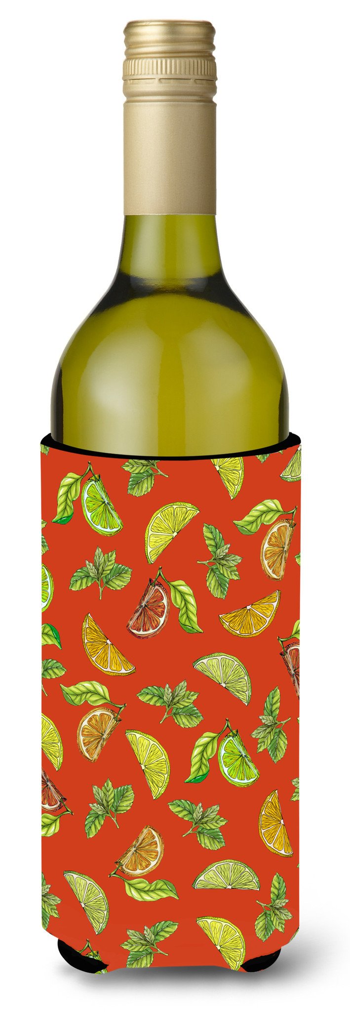 Lemons, Limes and Oranges Wine Bottle Beverge Insulator Hugger BB5205LITERK by Caroline&#39;s Treasures