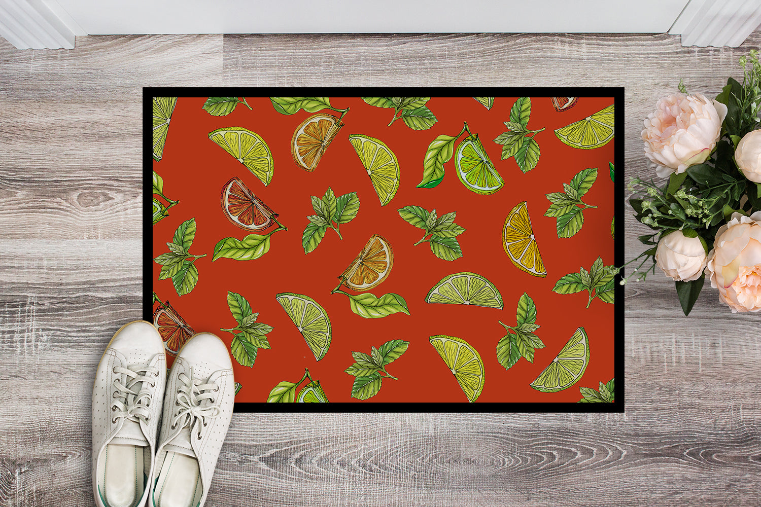 Lemons, Limes and Oranges Indoor or Outdoor Mat 18x27 BB5205MAT - the-store.com