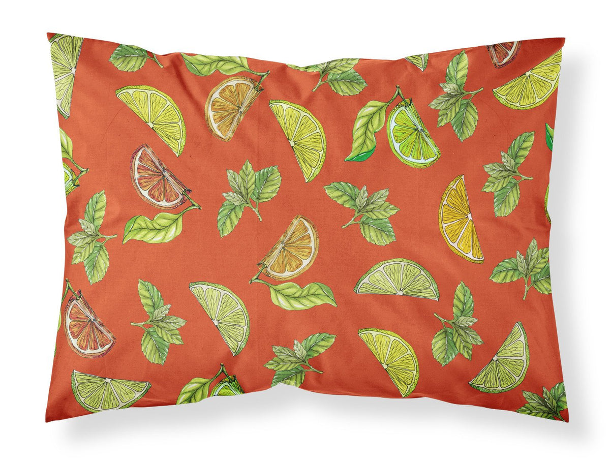 Lemons, Limes and Oranges Fabric Standard Pillowcase BB5205PILLOWCASE by Caroline&#39;s Treasures