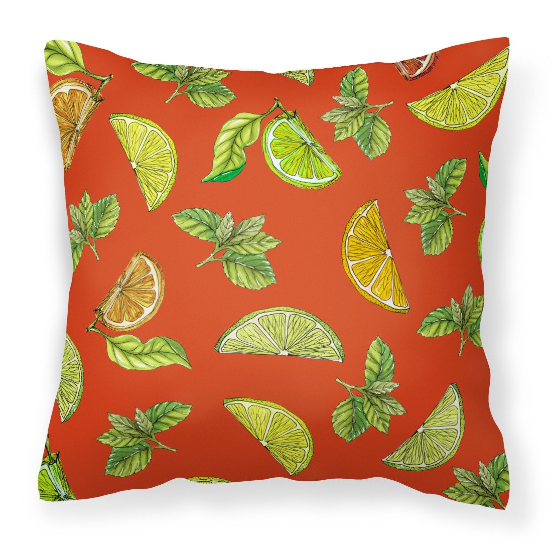 Lemons, Limes and Oranges Fabric Decorative Pillow BB5205PW1818 by Caroline&#39;s Treasures