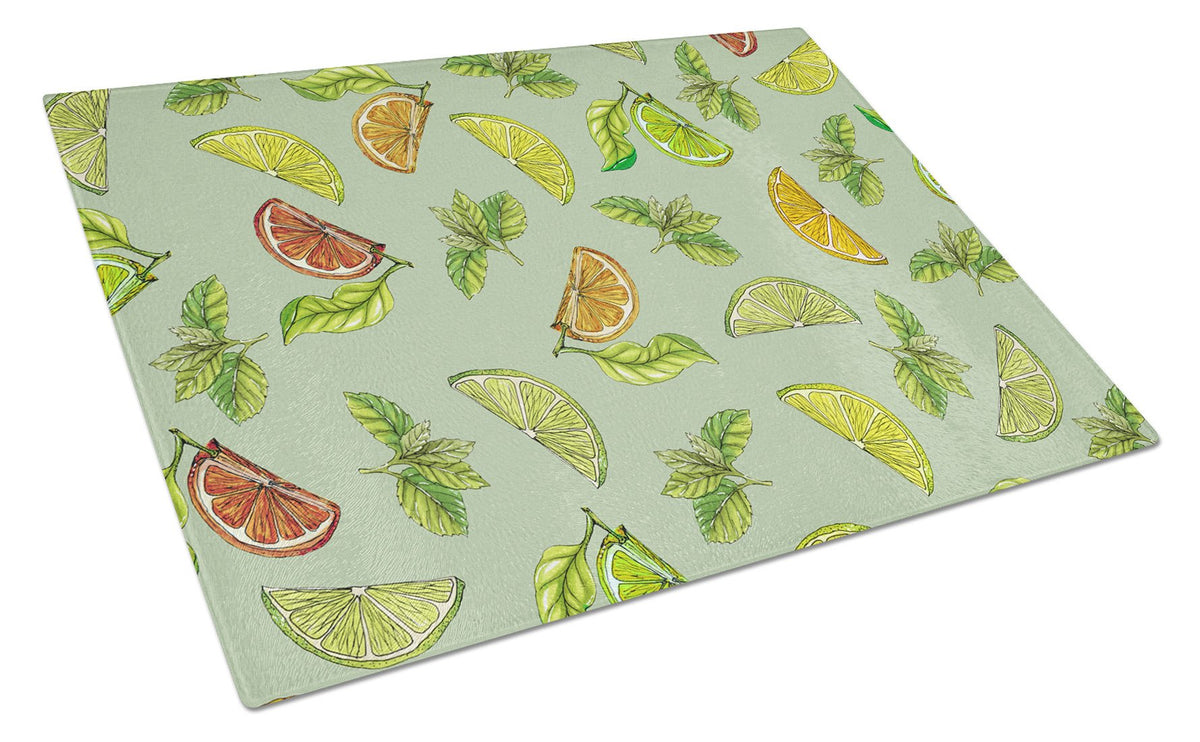 Lemons, Limes and Oranges Glass Cutting Board Large BB5206LCB by Caroline&#39;s Treasures