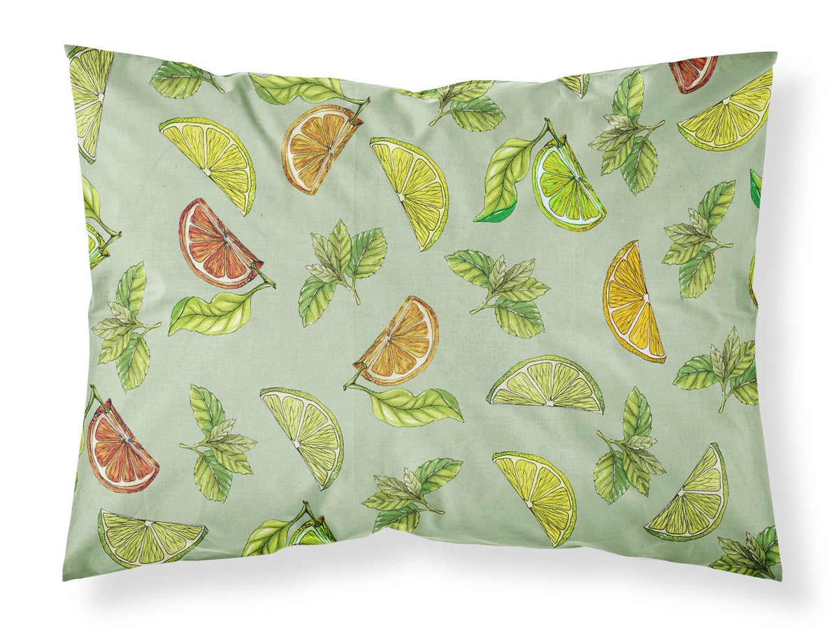 Lemons, Limes and Oranges Fabric Standard Pillowcase BB5206PILLOWCASE by Caroline&#39;s Treasures