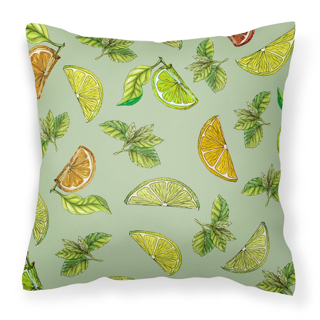Lemons, Limes and Oranges Fabric Decorative Pillow BB5206PW1818 by Caroline&#39;s Treasures
