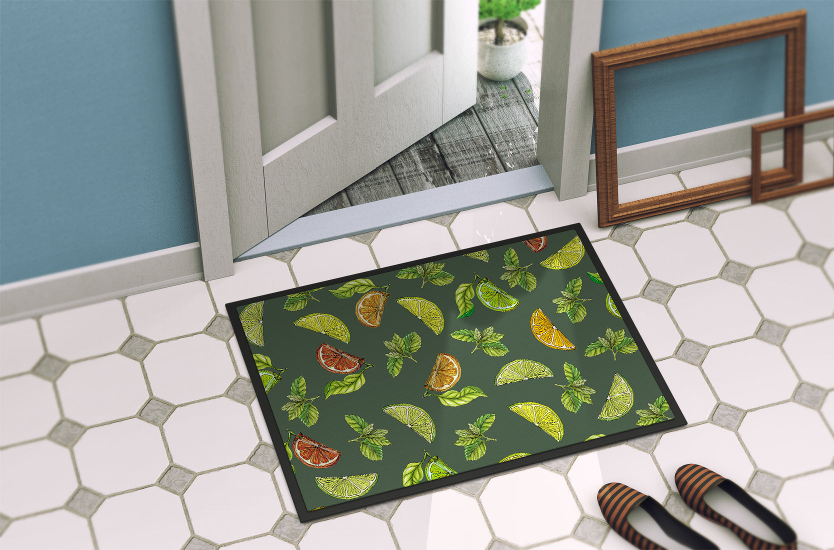 Lemons, Limes and Oranges Indoor or Outdoor Mat 18x27 BB5207MAT - the-store.com