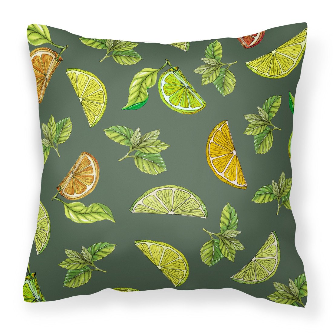 Lemons, Limes and Oranges Fabric Decorative Pillow BB5207PW1818 by Caroline&#39;s Treasures