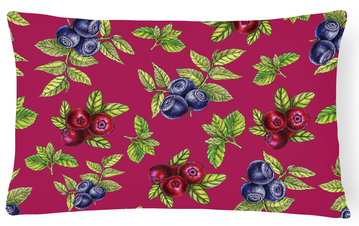 Berries Canvas Fabric Decorative Pillow BB5209PW1216 by Caroline&#39;s Treasures