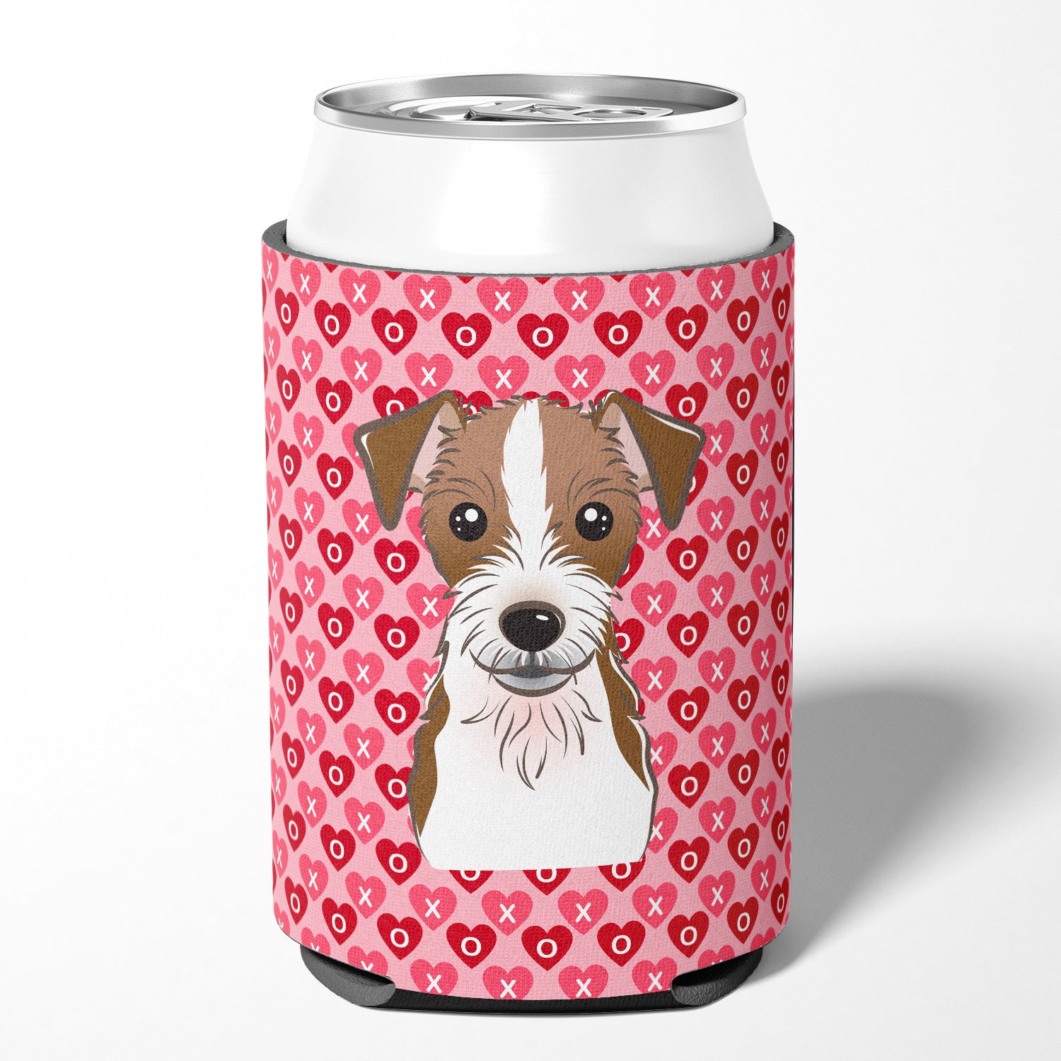 Jack Russell Terrier Hearts Can or Bottle Hugger BB5272CC