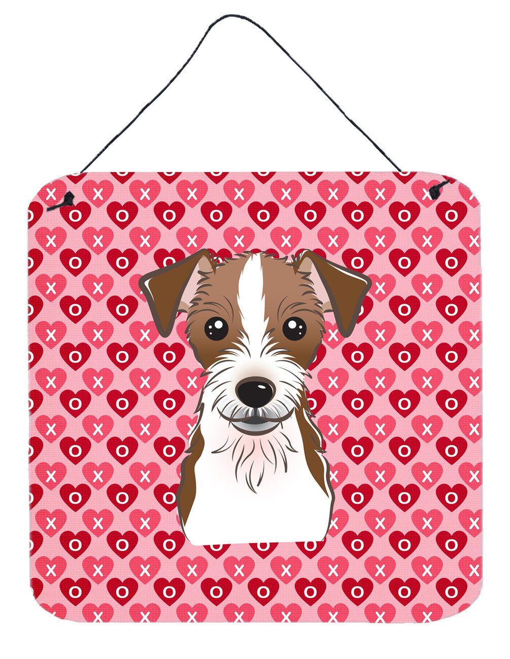 Jack Russell Terrier Hearts Wall or Door Hanging Prints BB5272DS66 by Caroline&#39;s Treasures