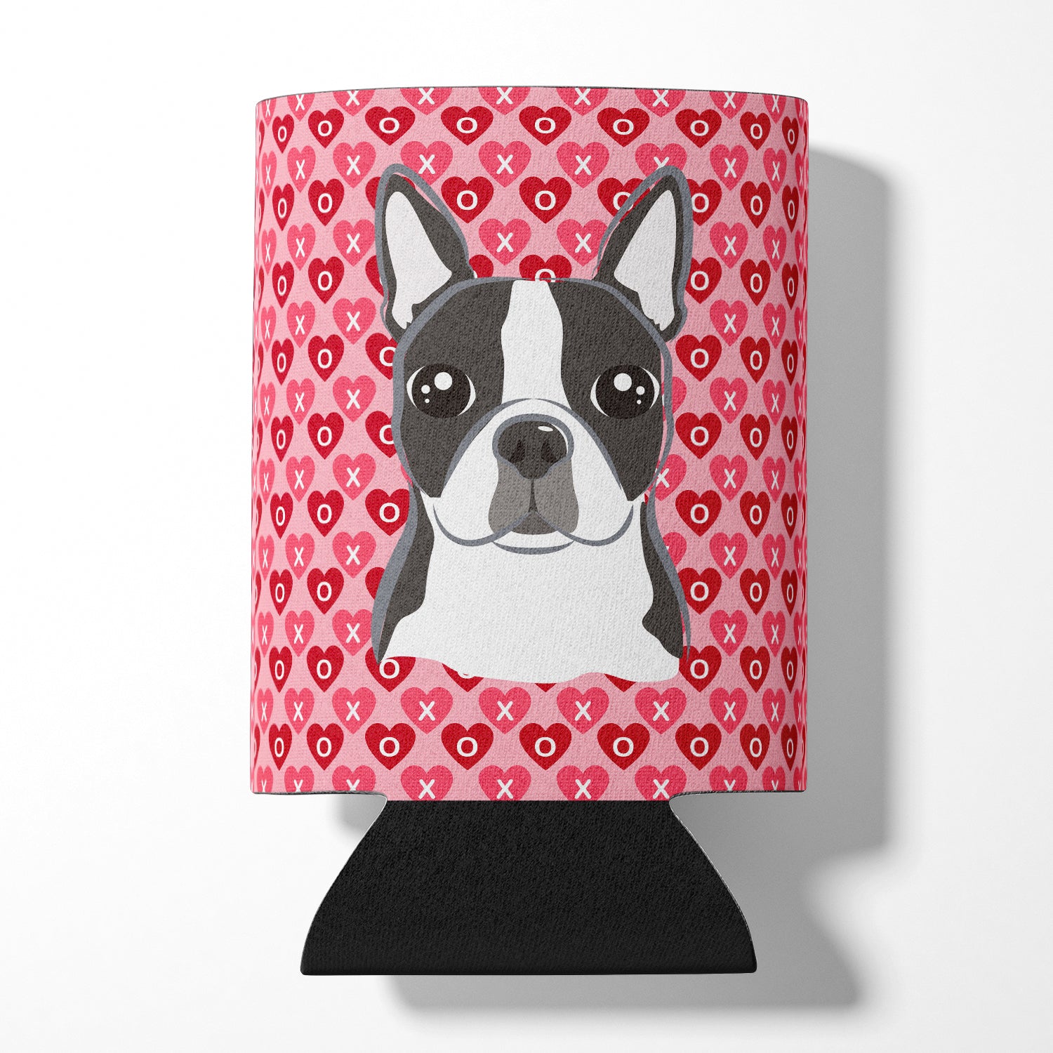 Boston Terrier Hearts Can or Bottle Hugger BB5273CC