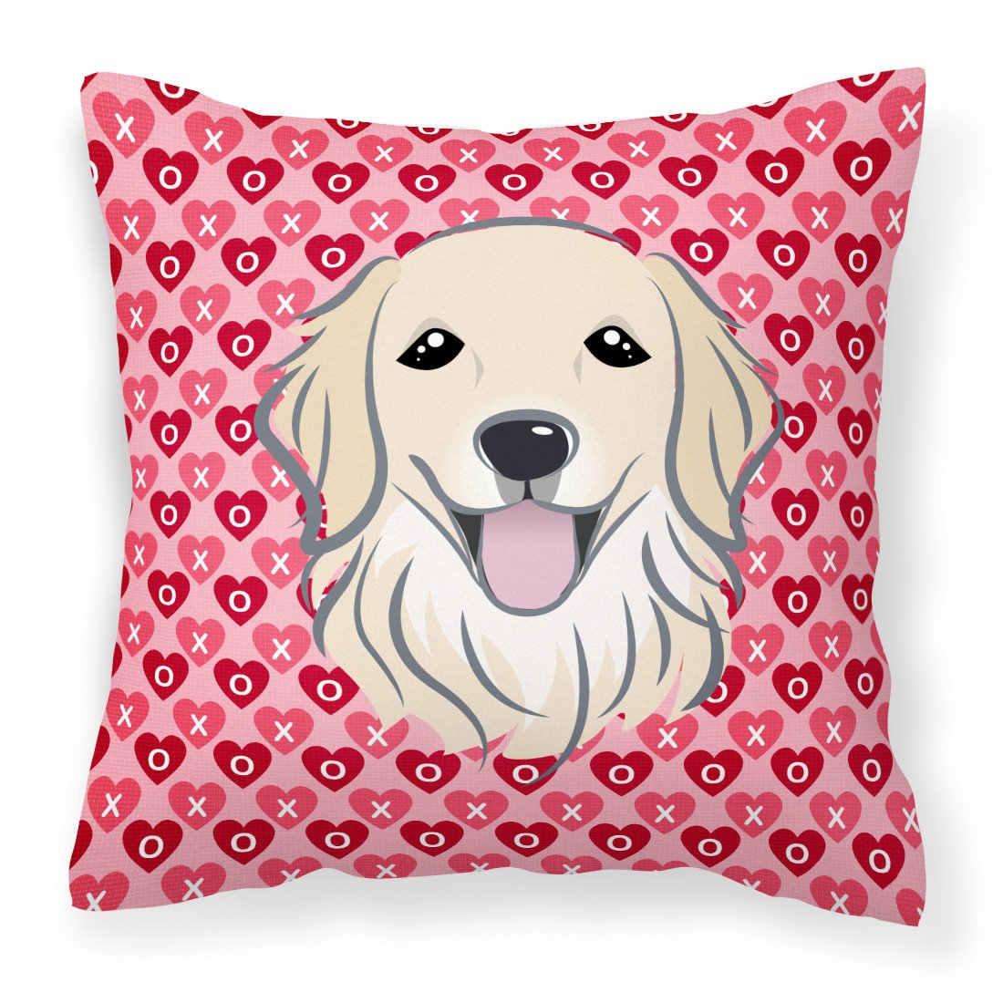Golden Retriever Hearts Fabric Decorative Pillow BB5275PW1818 by Caroline&#39;s Treasures