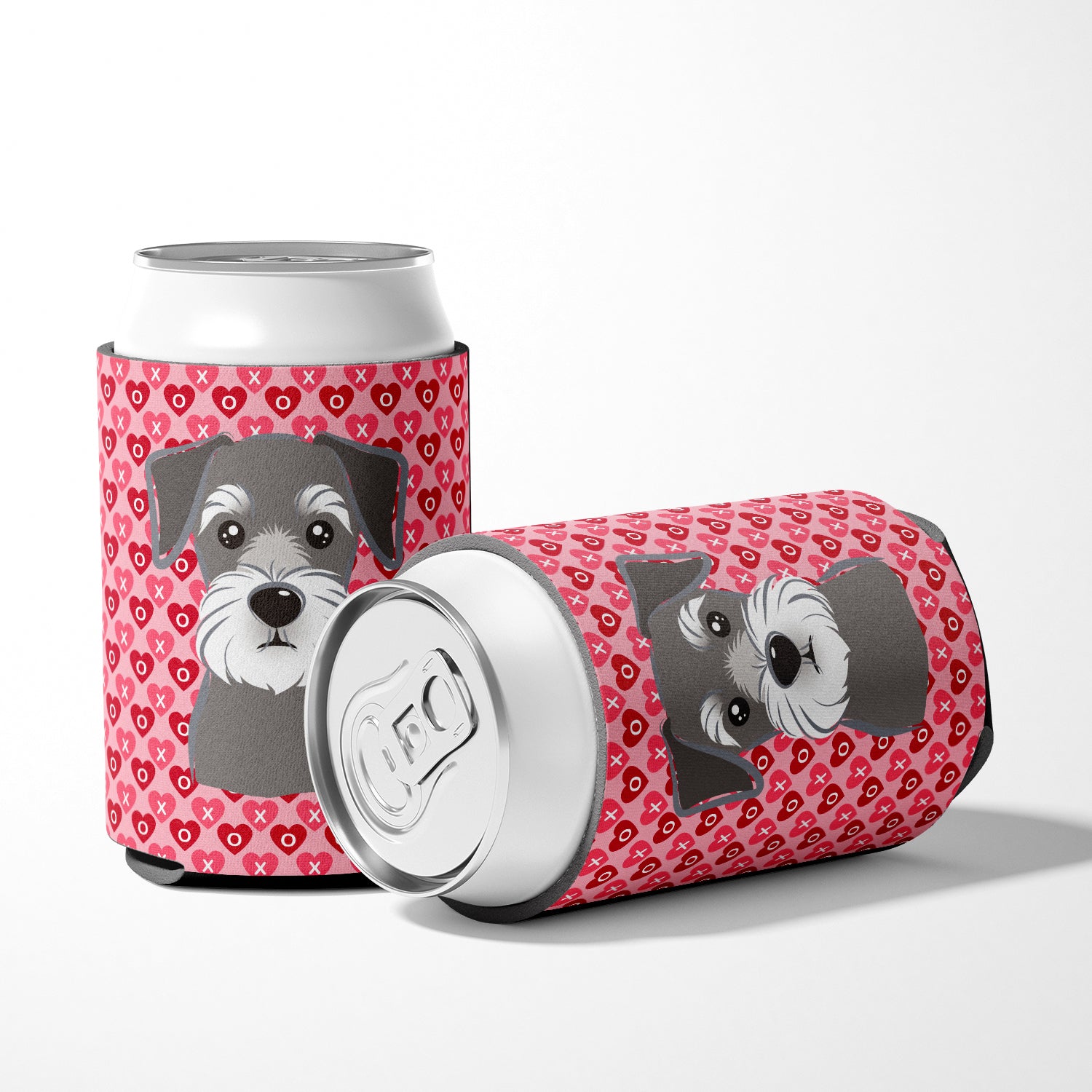Schnauzer Hearts Can or Bottle Hugger BB5276CC  the-store.com.