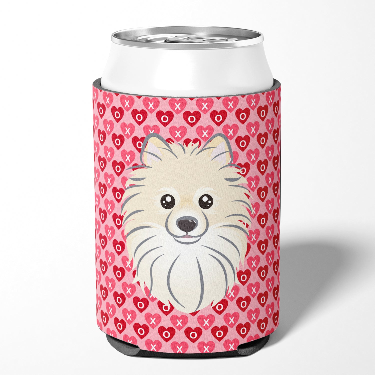 Pomeranian Hearts Can or Bottle Hugger BB5277CC