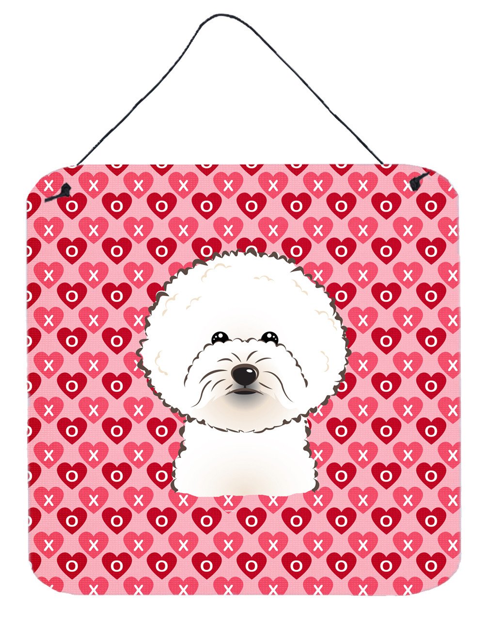 Bichon Frise Hearts Wall or Door Hanging Prints BB5287DS66 by Caroline&#39;s Treasures
