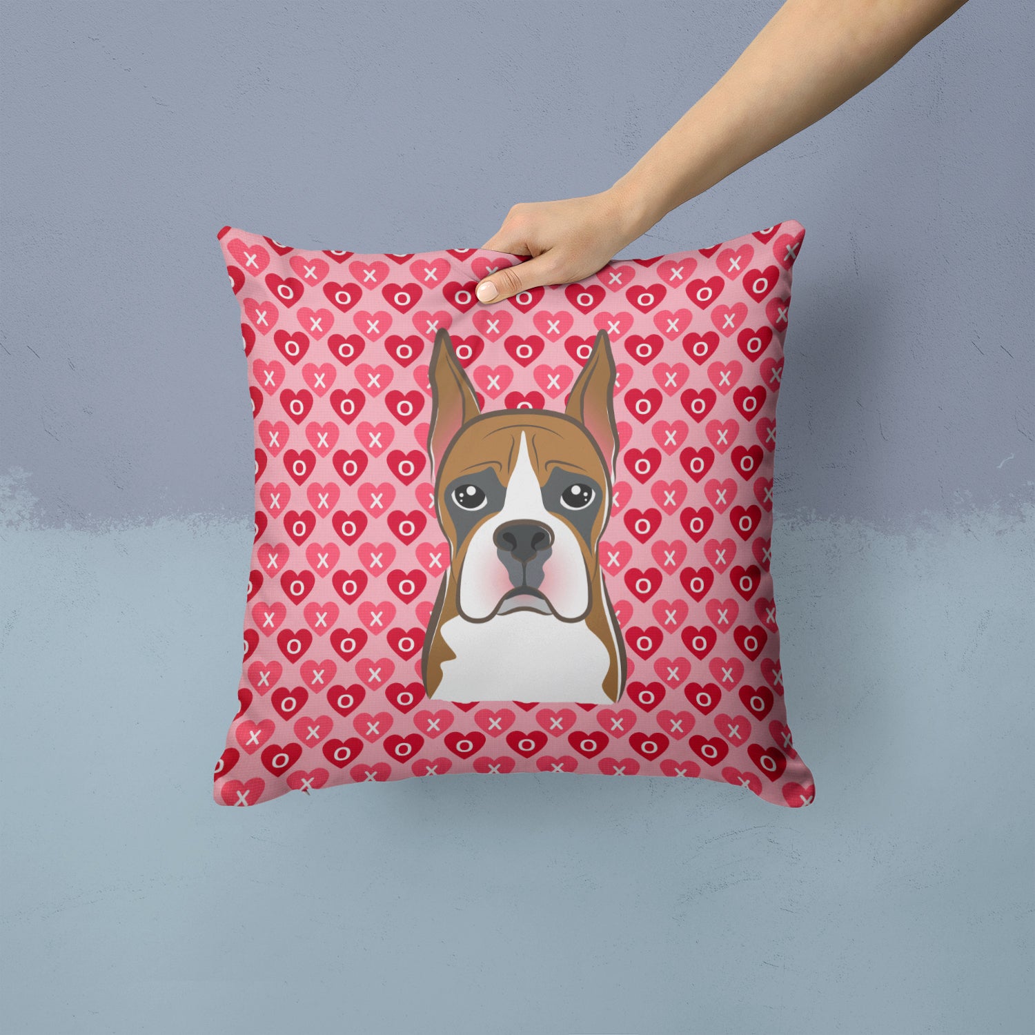 Boxer Hearts Fabric Decorative Pillow BB5293PW1414 - the-store.com