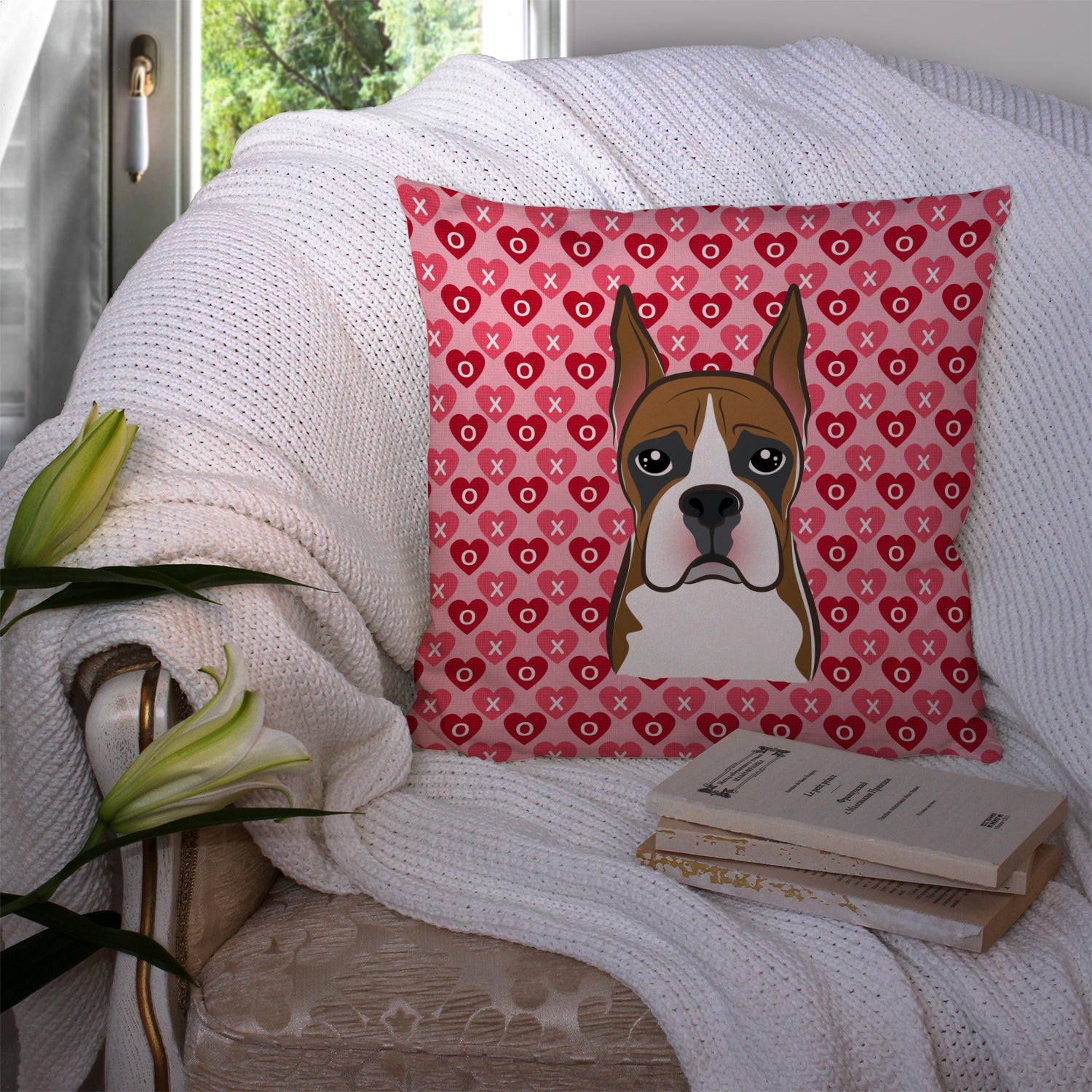 Boxer Hearts Fabric Decorative Pillow BB5293PW1414 - the-store.com