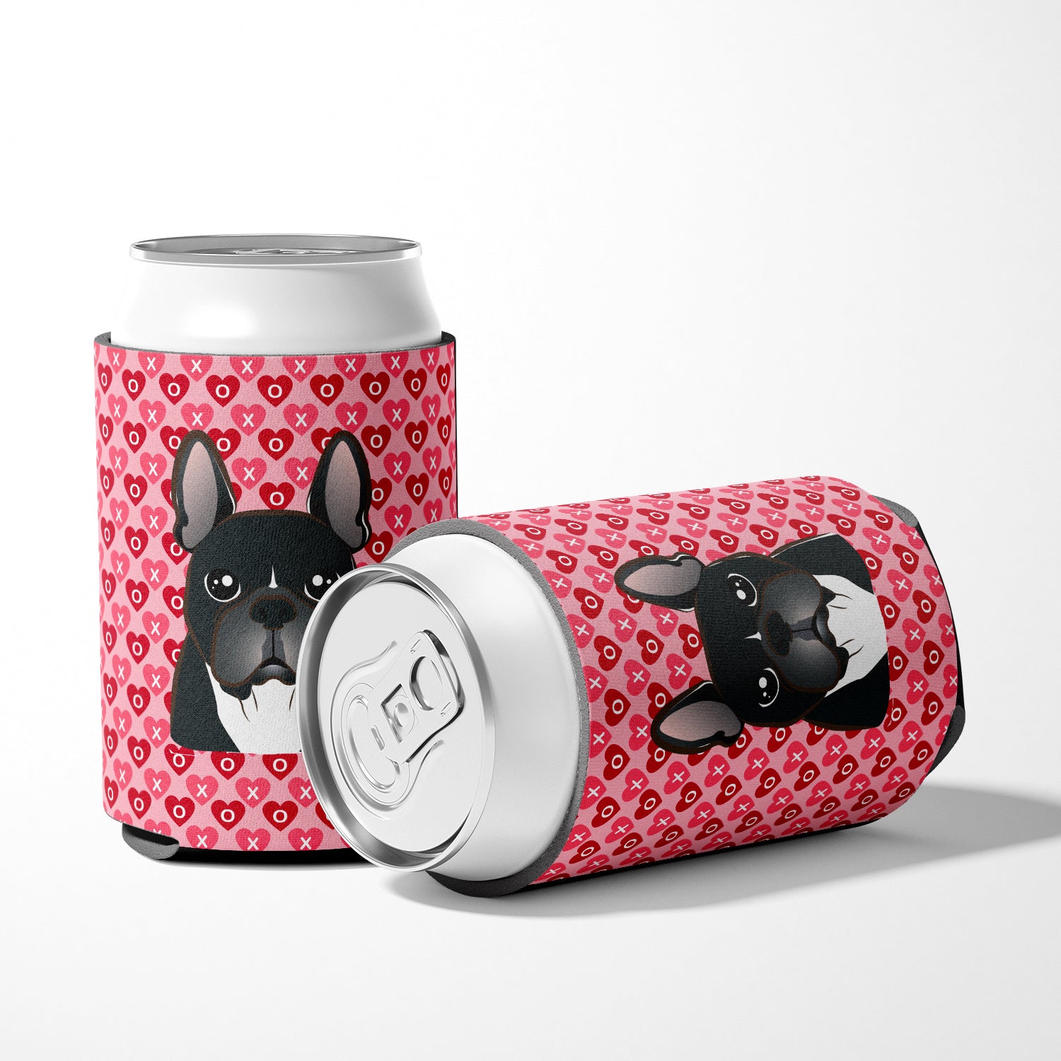 French Bulldog Hearts Can or Bottle Hugger BB5297CC  the-store.com.