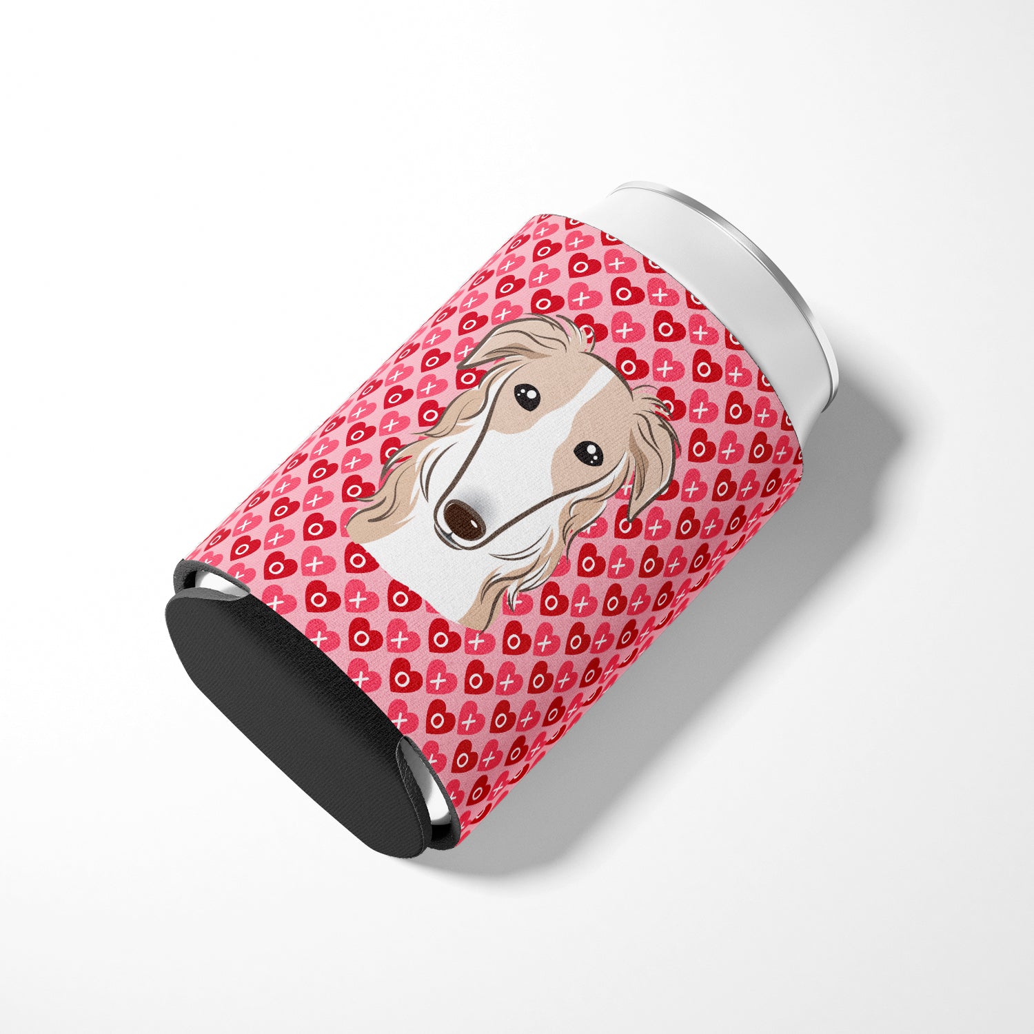 Borzoi Hearts Can or Bottle Hugger BB5298CC  the-store.com.
