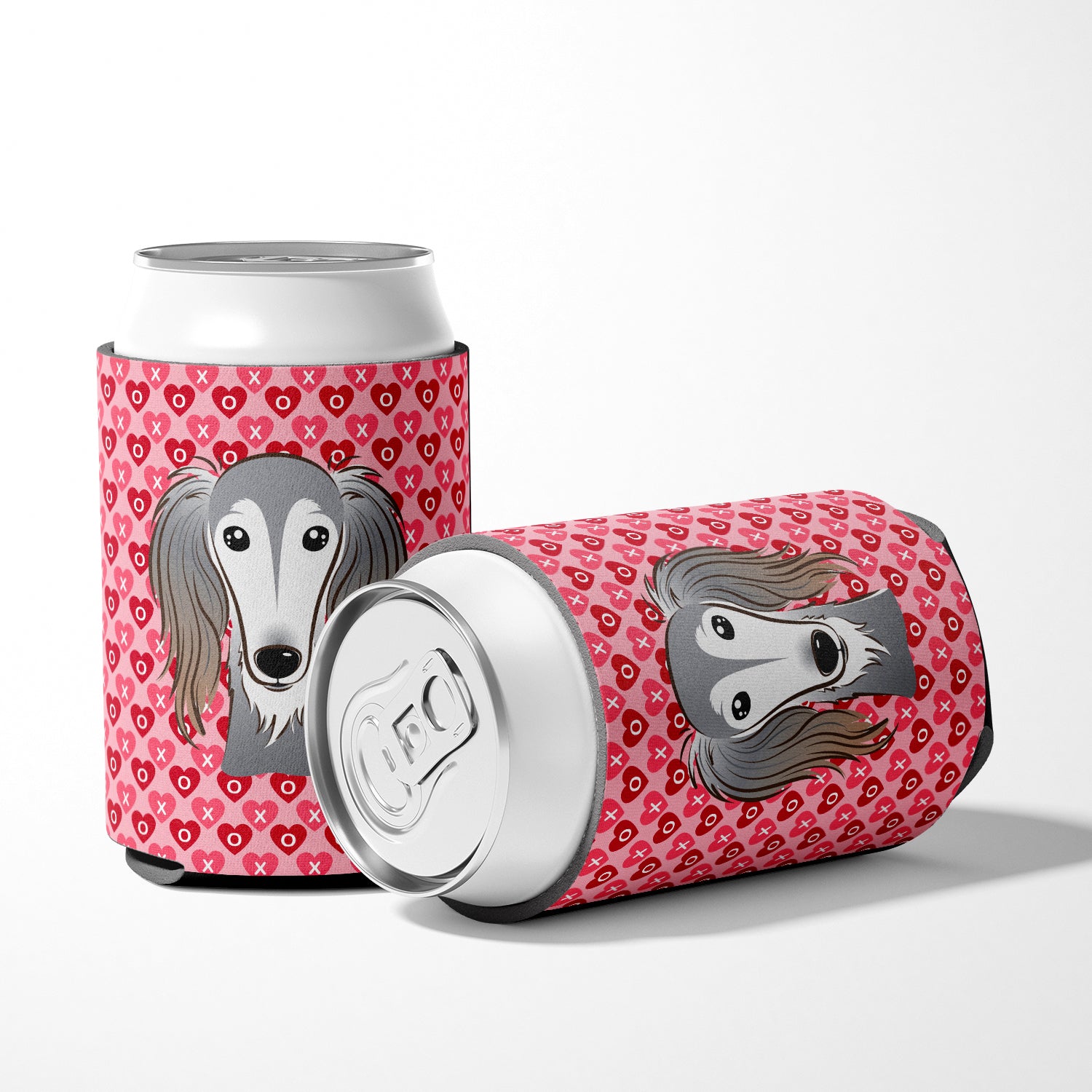 Saluki Hearts Can or Bottle Hugger BB5299CC  the-store.com.