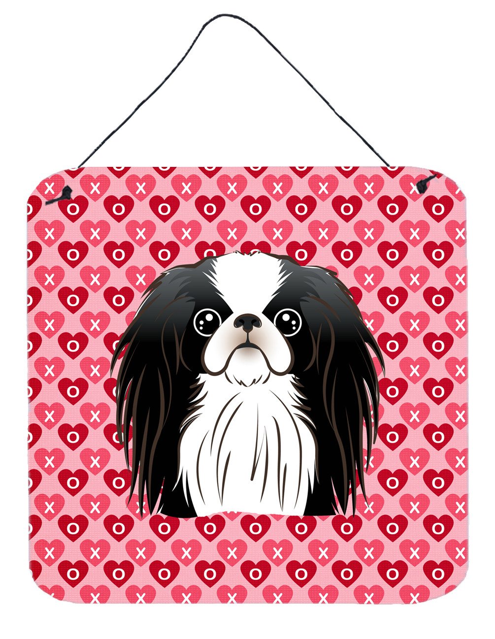Japanese Chin Hearts Wall or Door Hanging Prints BB5300DS66 by Caroline&#39;s Treasures