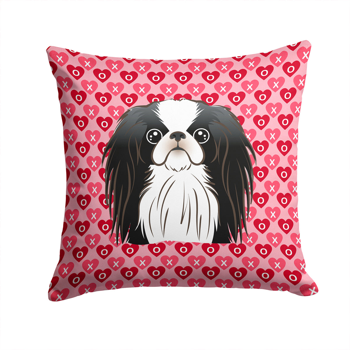 Japanese Chin Hearts Fabric Decorative Pillow BB5300PW1414 - the-store.com