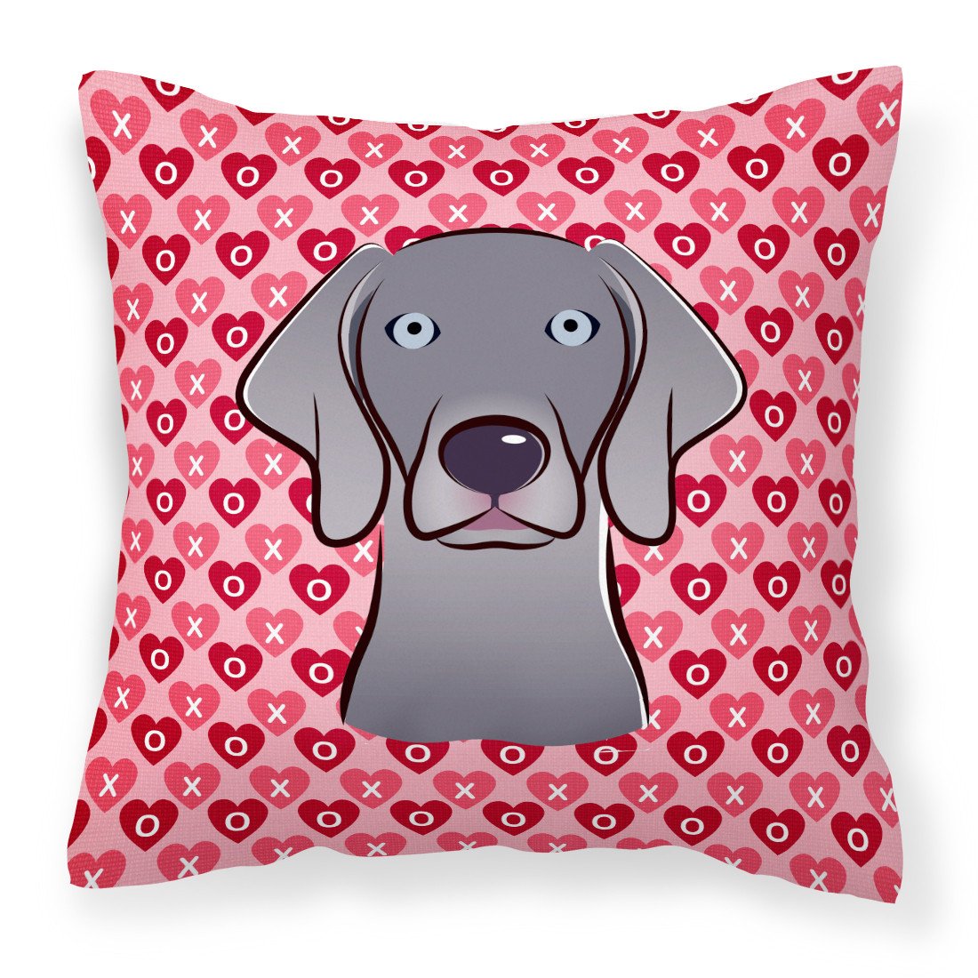Weimaraner Hearts Fabric Decorative Pillow BB5301PW1818 by Caroline&#39;s Treasures