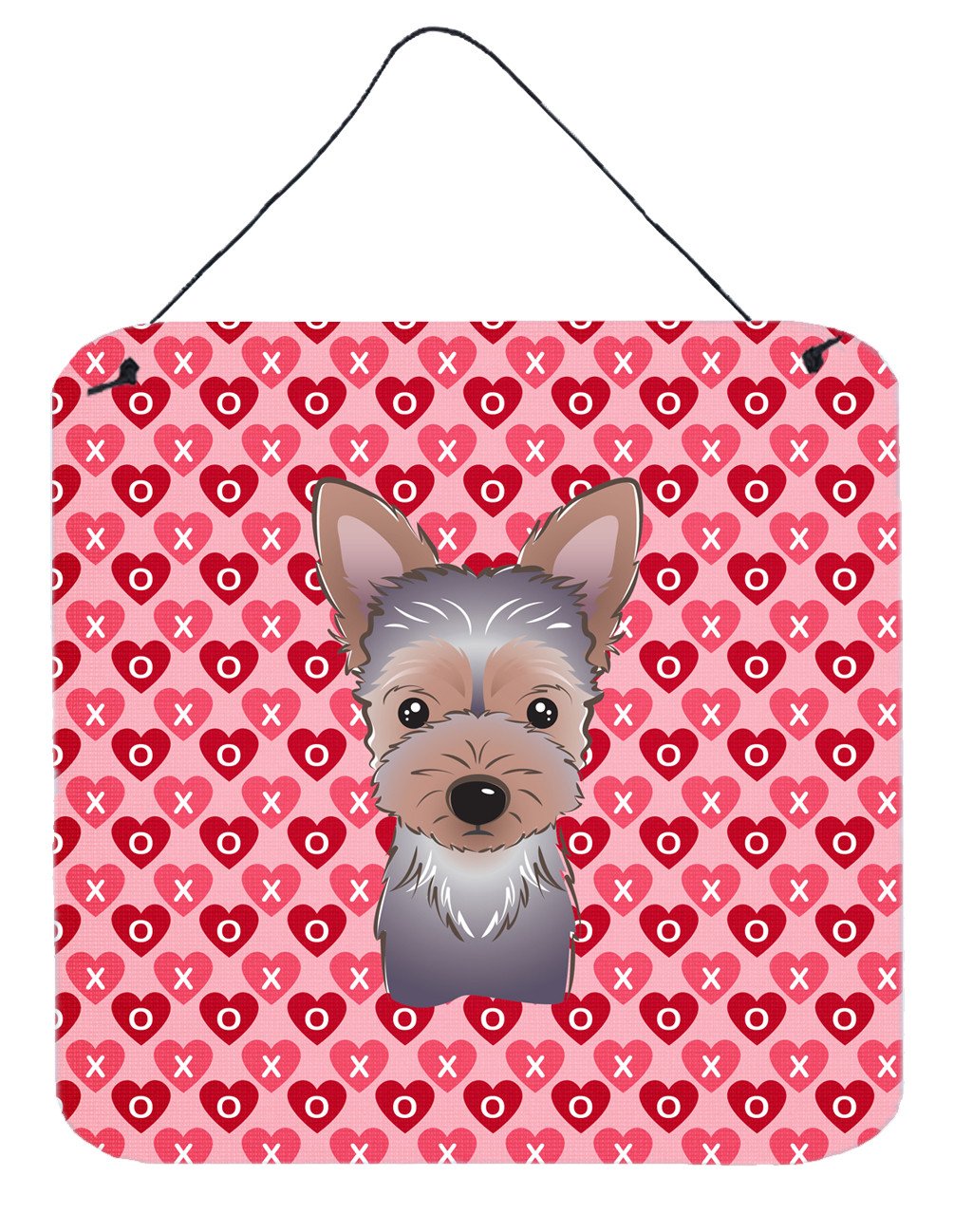 Yorkie Puppy Hearts Wall or Door Hanging Prints BB5302DS66 by Caroline&#39;s Treasures