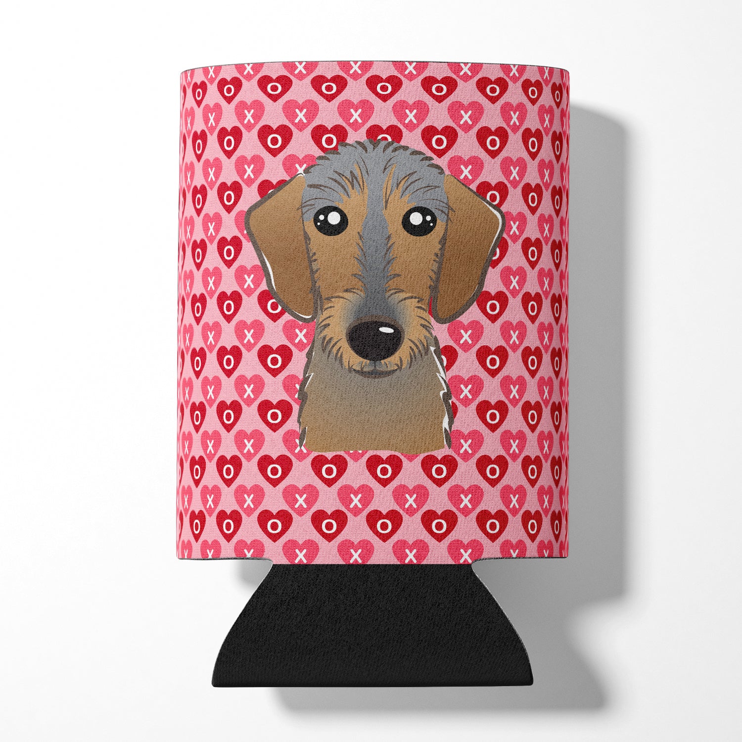 Wirehaired Dachshund Hearts Can or Bottle Hugger BB5303CC  the-store.com.