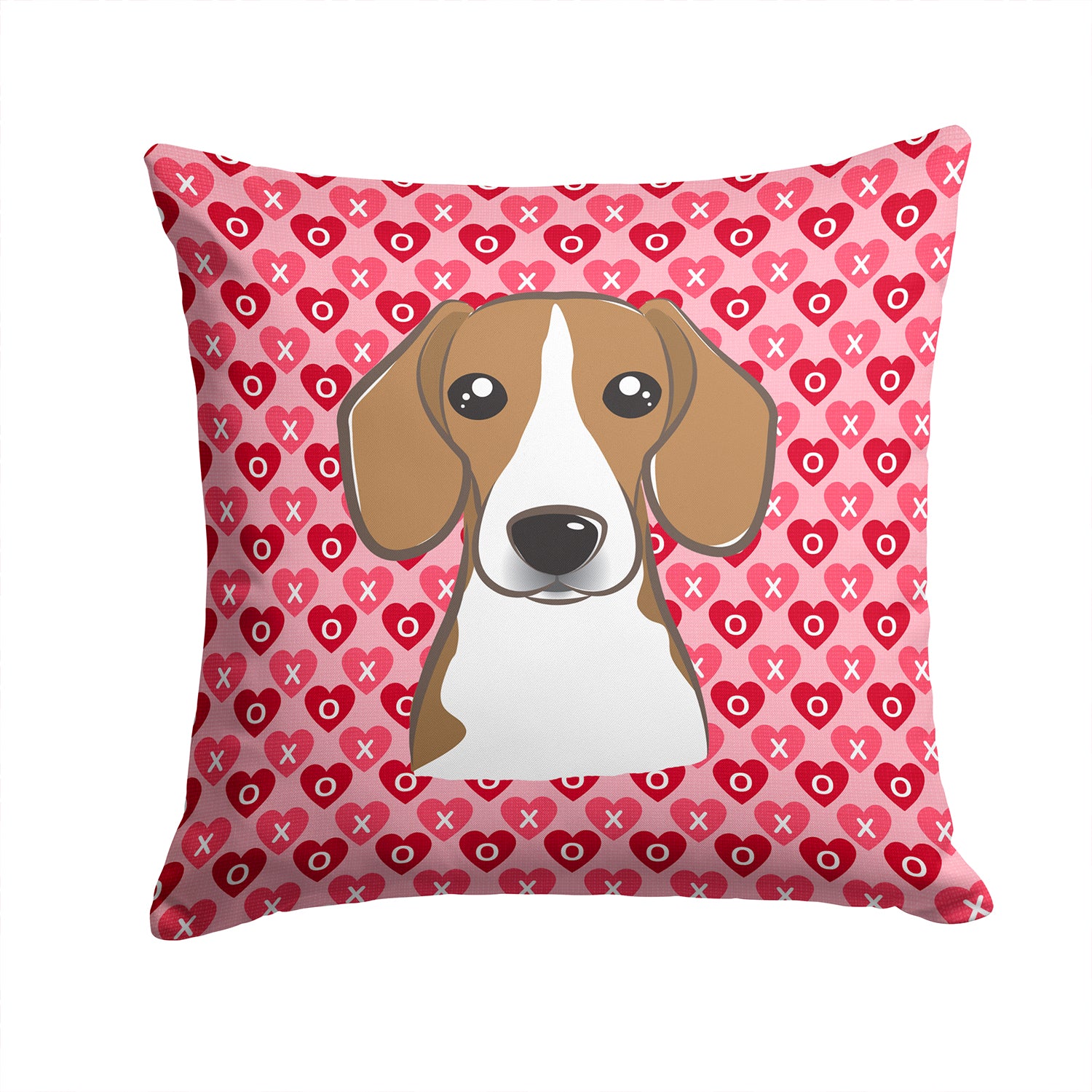 Beagle Hearts Fabric Decorative Pillow BB5309PW1414 - the-store.com