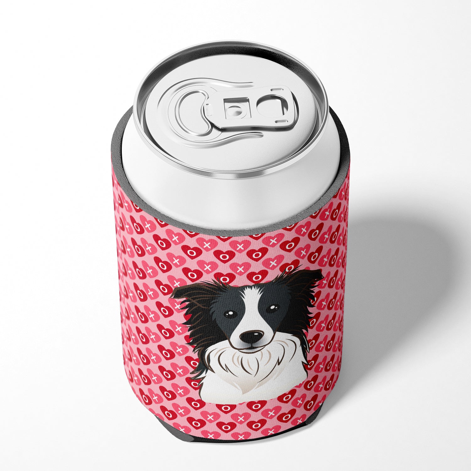 Border Collie Hearts Can or Bottle Hugger BB5311CC  the-store.com.