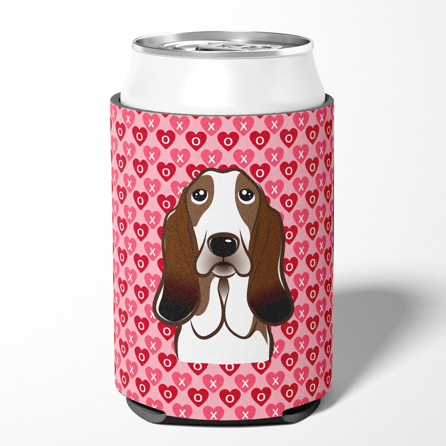 Basset Hound Hearts Can or Bottle Hugger BB5313CC  the-store.com.