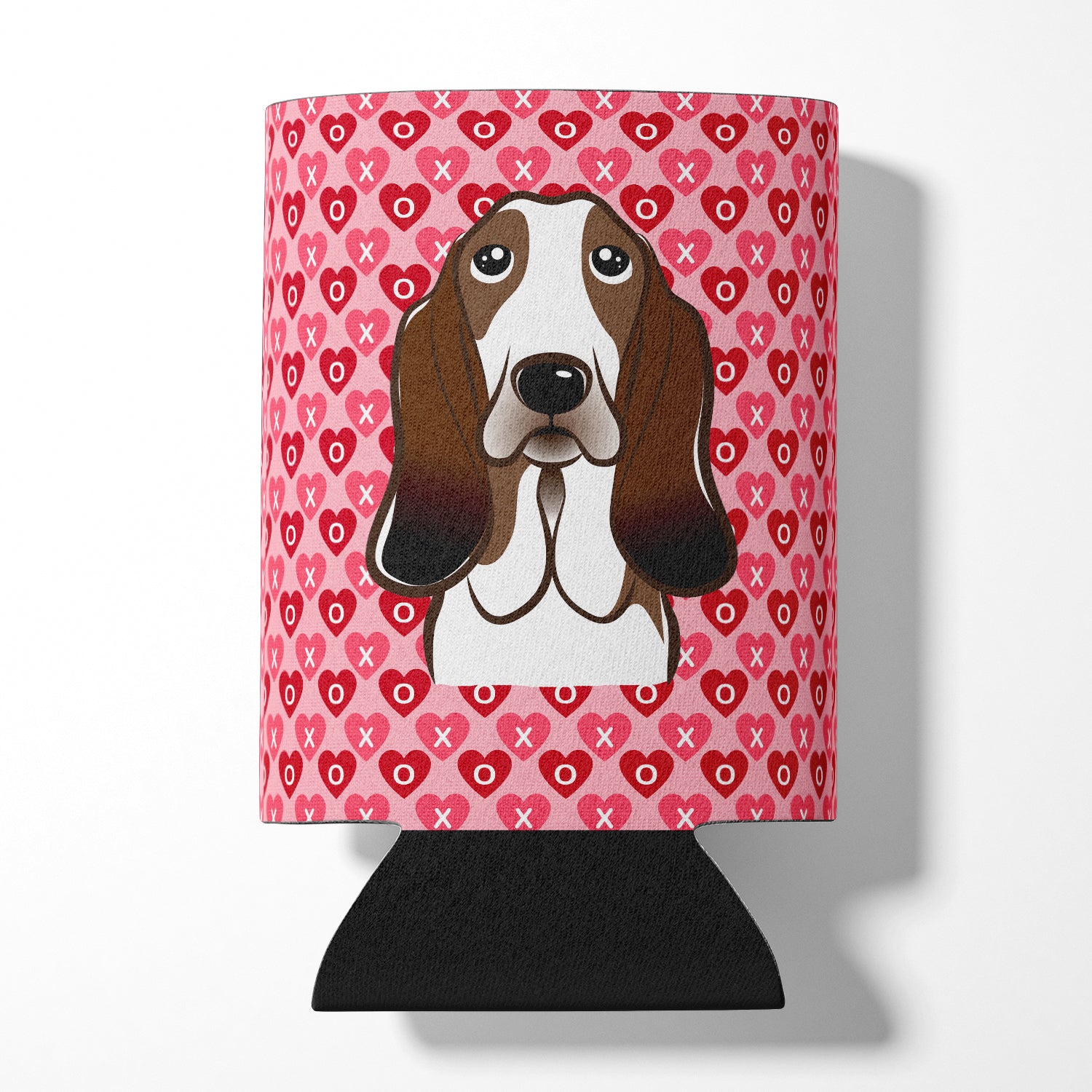 Basset Hound Hearts Can or Bottle Hugger BB5313CC  the-store.com.