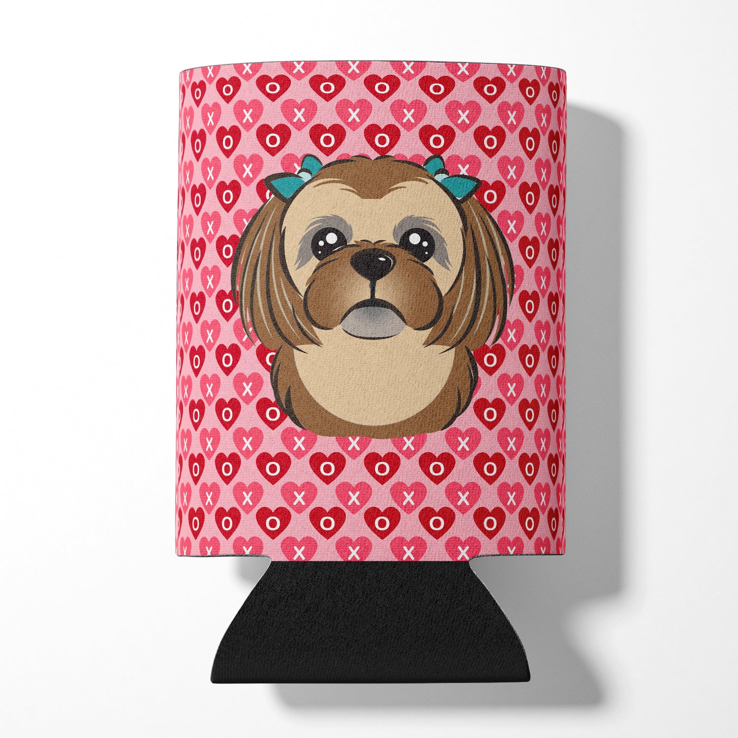 Chocolate Brown Shih Tzu Hearts Can or Bottle Hugger BB5319CC  the-store.com.