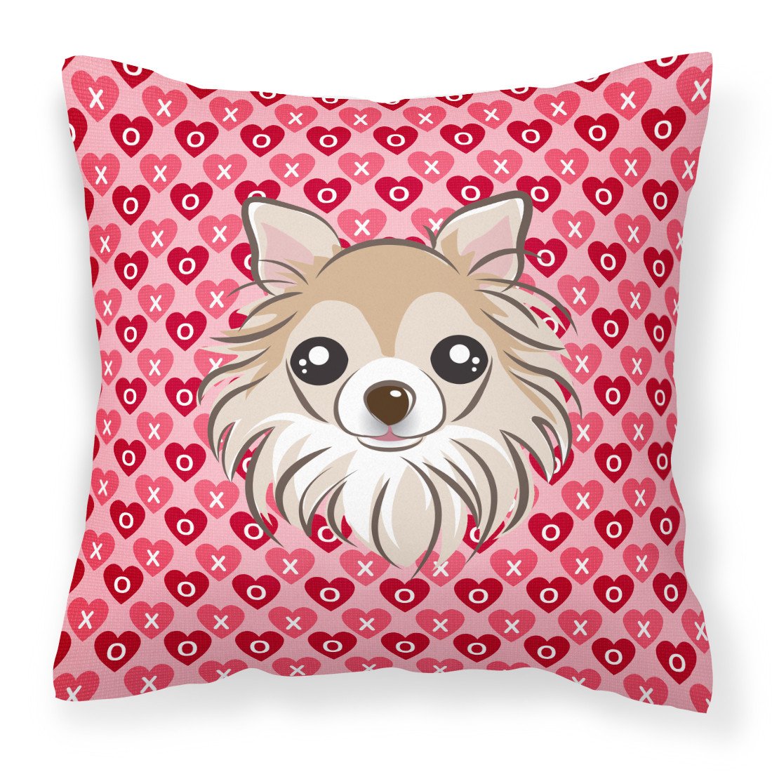 Chihuahua Hearts Fabric Decorative Pillow BB5321PW1818 by Caroline's Treasures