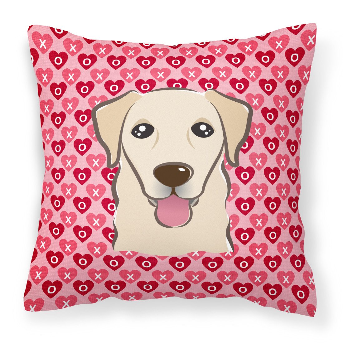 Golden Retriever Hearts Fabric Decorative Pillow BB5322PW1818 by Caroline&#39;s Treasures
