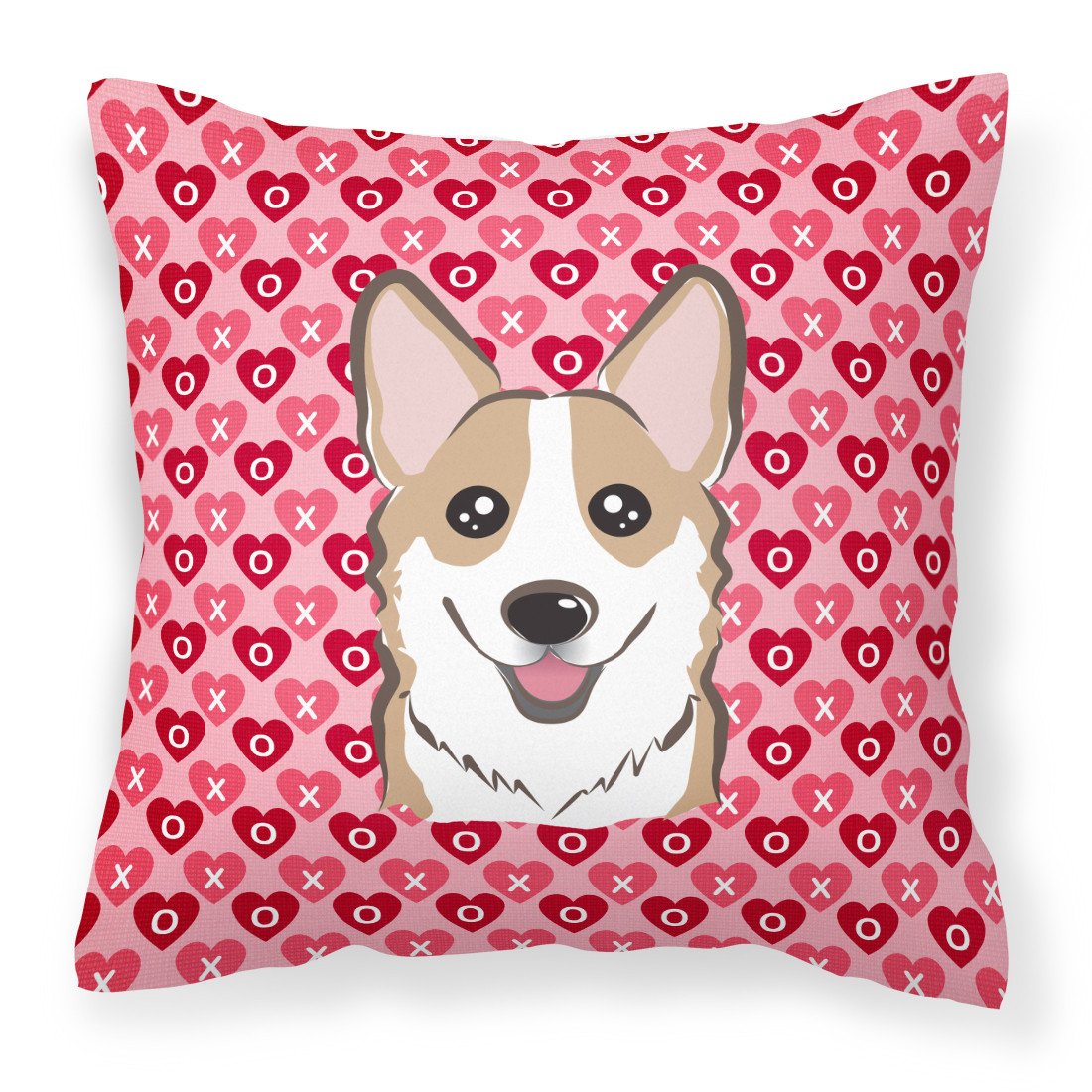 Sable Corgi Hearts Fabric Decorative Pillow BB5323PW1818 by Caroline&#39;s Treasures