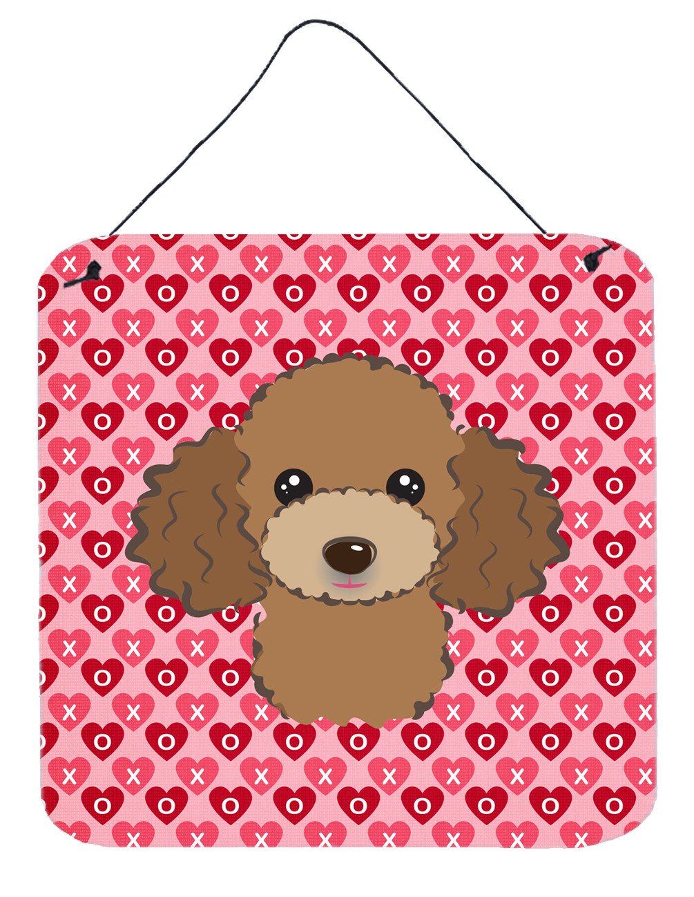 Chocolate Brown Poodle Hearts Wall or Door Hanging Prints BB5326DS66 by Caroline's Treasures