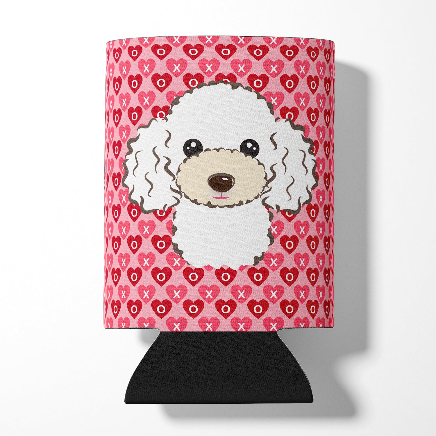 White Poodle Hearts Can or Bottle Hugger BB5327CC  the-store.com.
