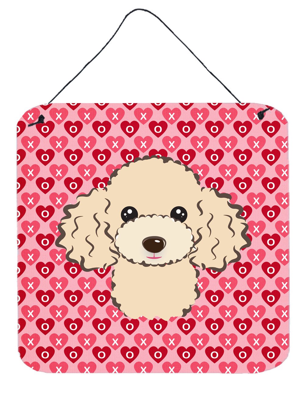 Buff Poodle Hearts Wall or Door Hanging Prints BB5328DS66 by Caroline&#39;s Treasures