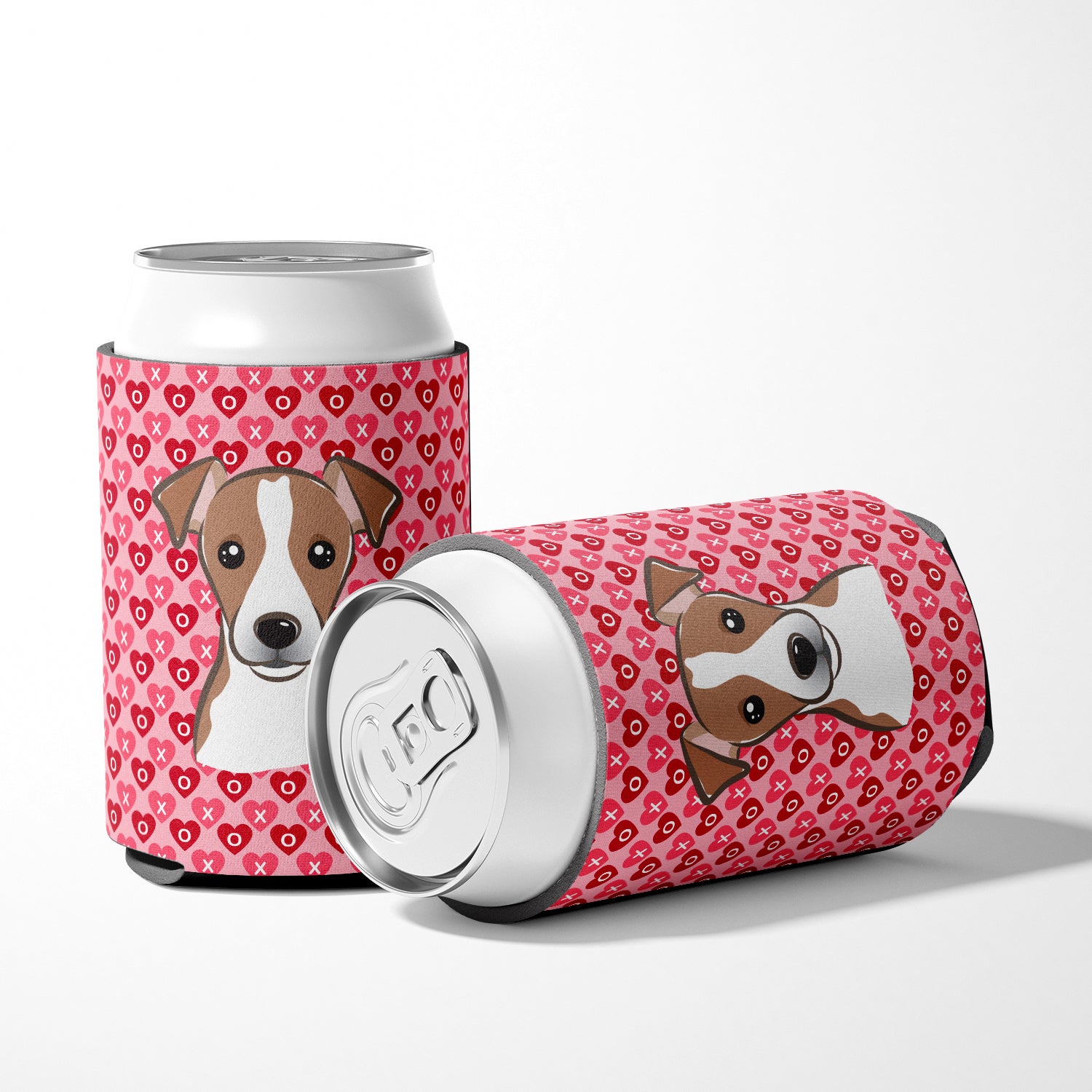 Jack Russell Terrier Hearts Can or Bottle Hugger BB5330CC