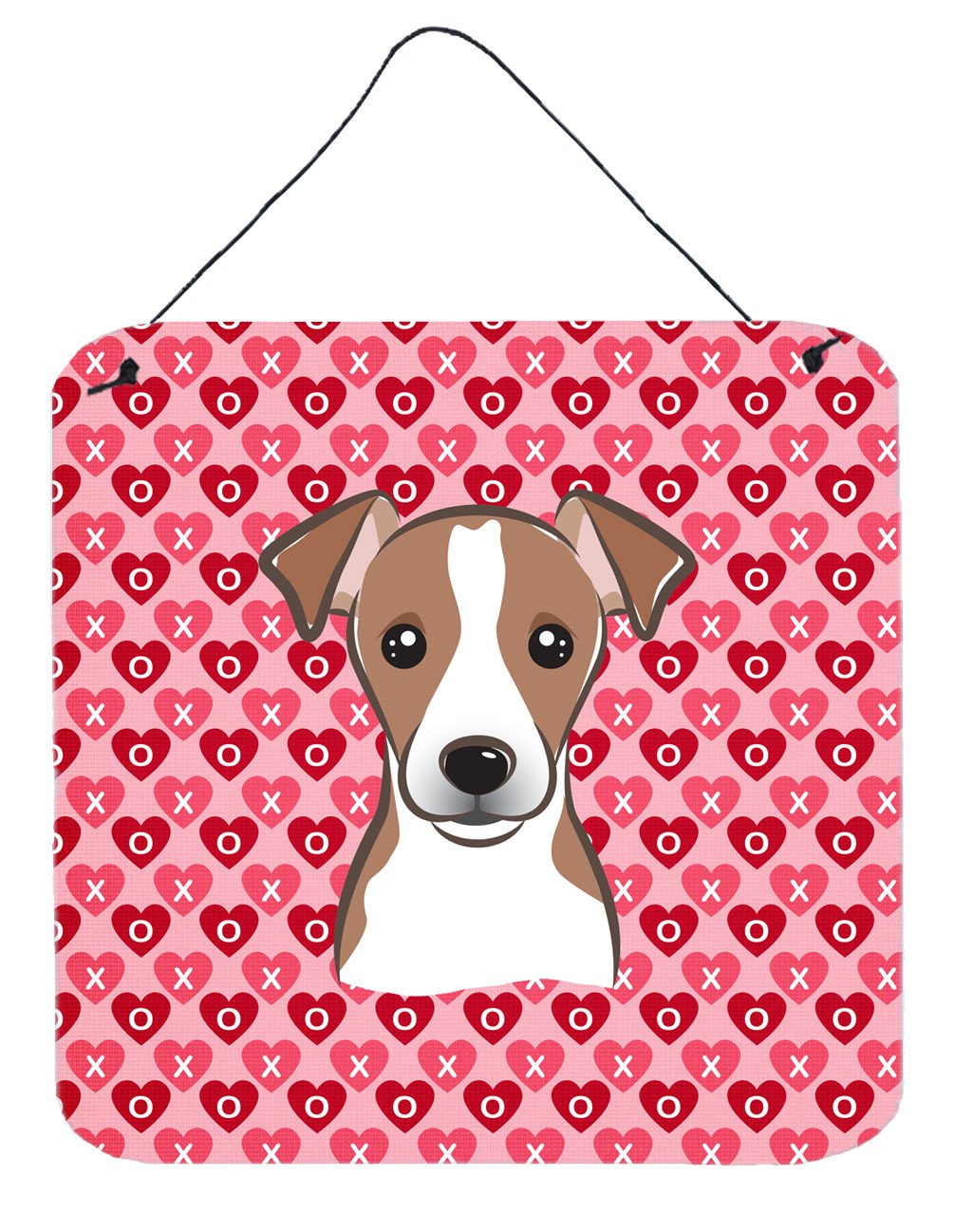 Jack Russell Terrier Hearts Wall or Door Hanging Prints BB5330DS66 by Caroline&#39;s Treasures