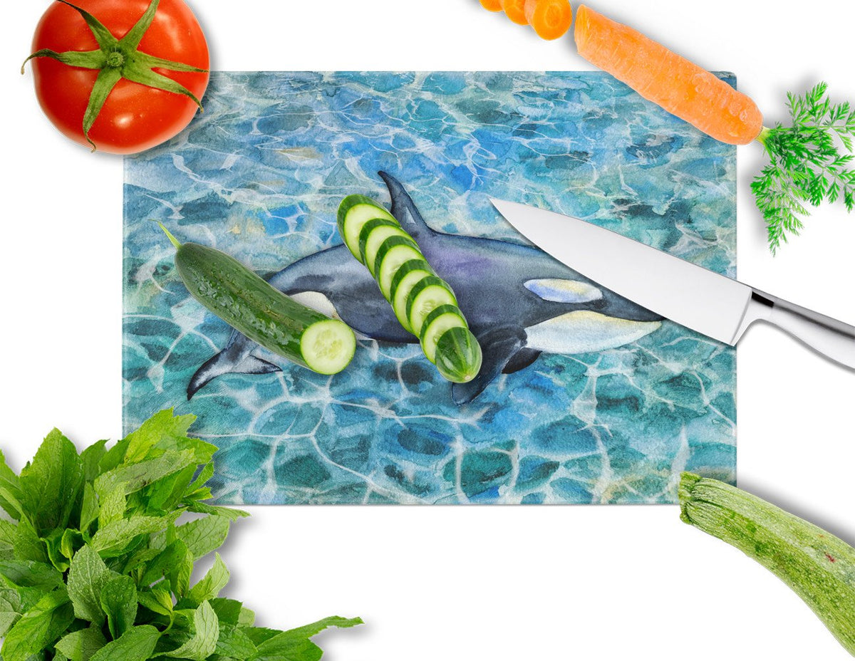 Caroline's Treasures Killer Whale Orca Glass Cutting Boards – Durable, Decorative Kitchen Art Large BB5334LCB