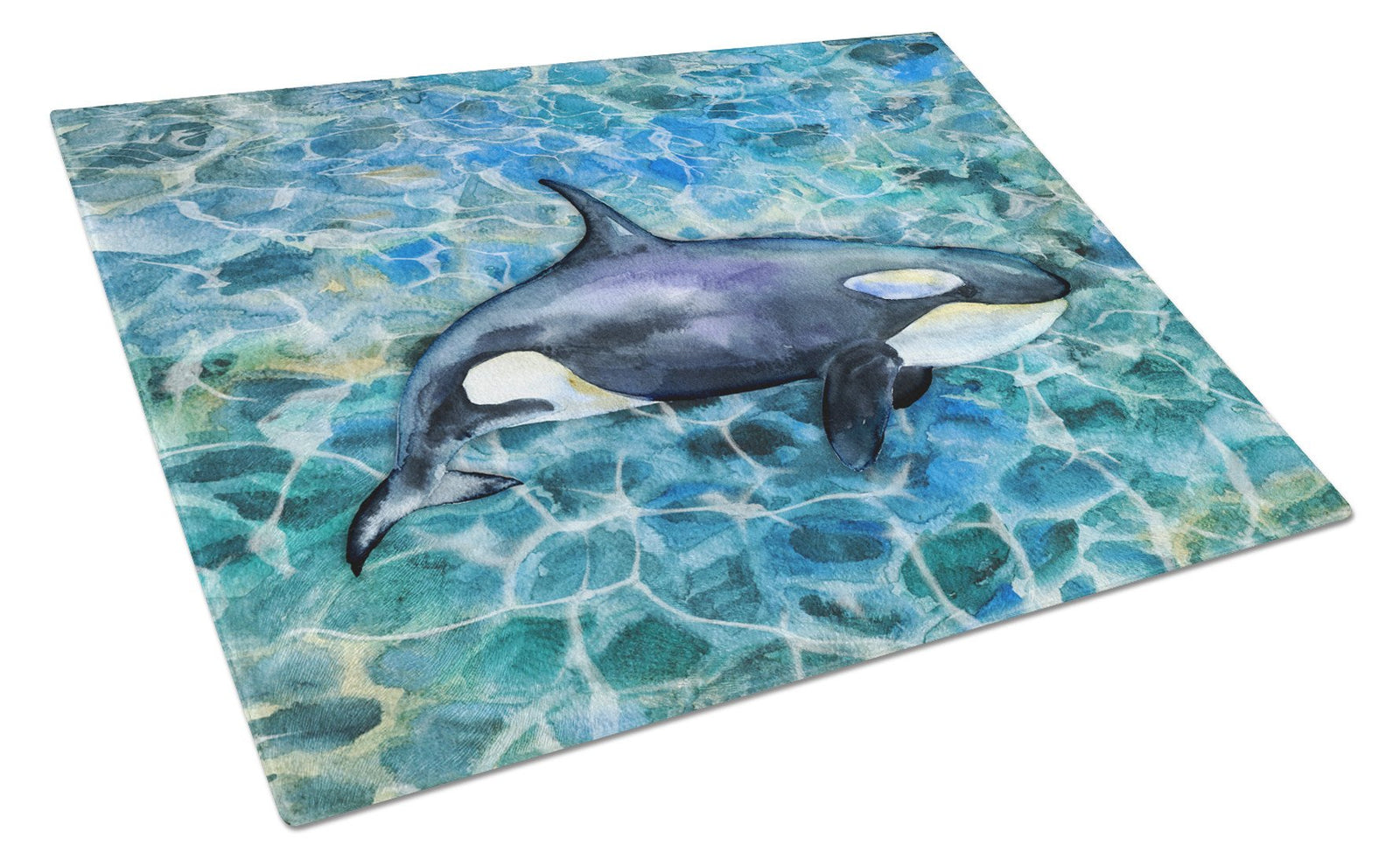 Caroline's Treasures Killer Whale Orca Glass Cutting Boards – Durable, Decorative Kitchen Art Large BB5334LCB