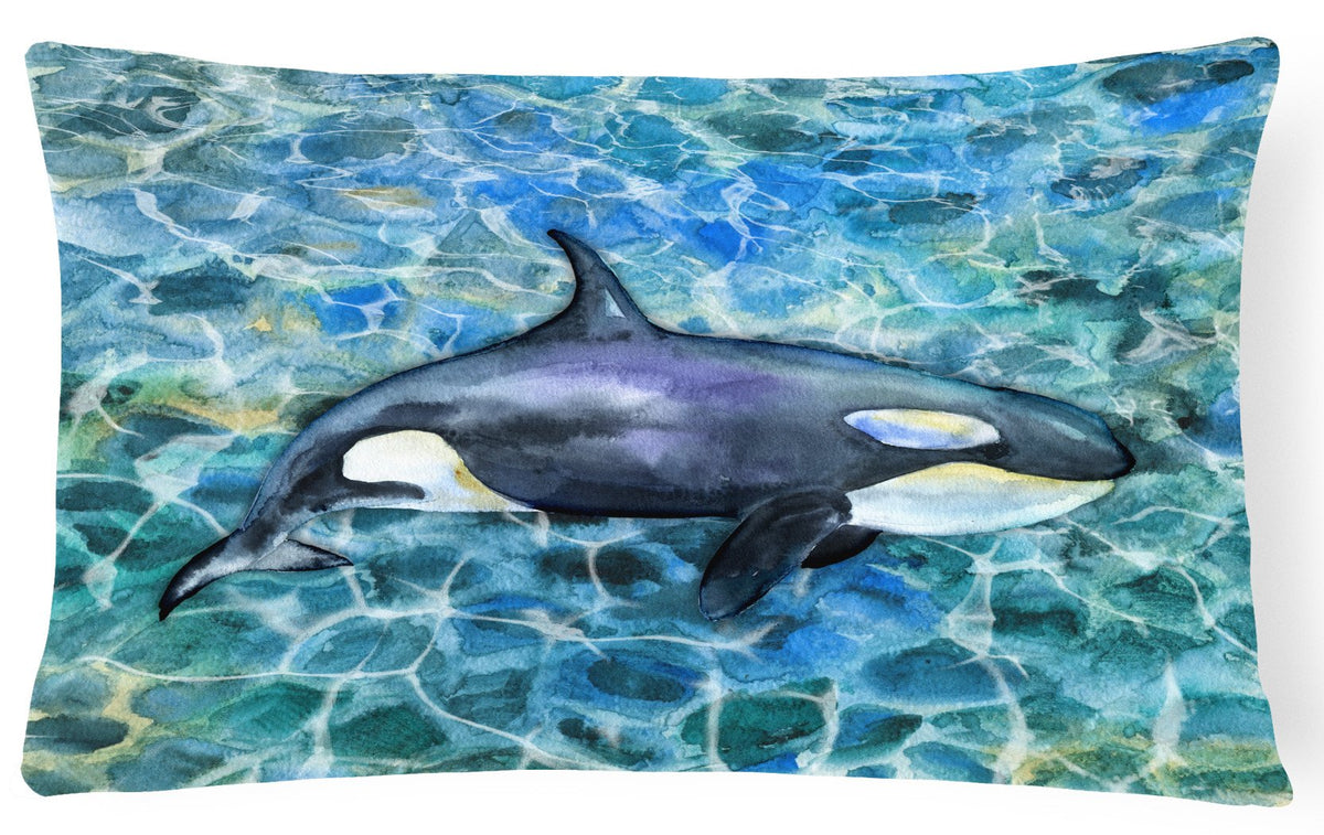Killer Whale Orca Canvas Fabric Decorative Pillow BB5334PW1216 by Caroline&#39;s Treasures