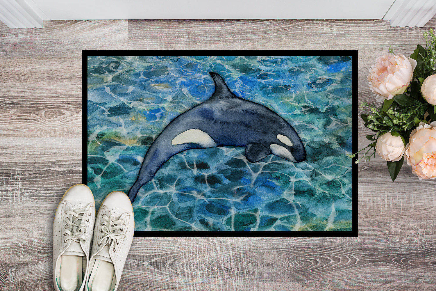 Killer Whale Orca #2 Indoor or Outdoor Mat 18x27 BB5335MAT - the-store.com