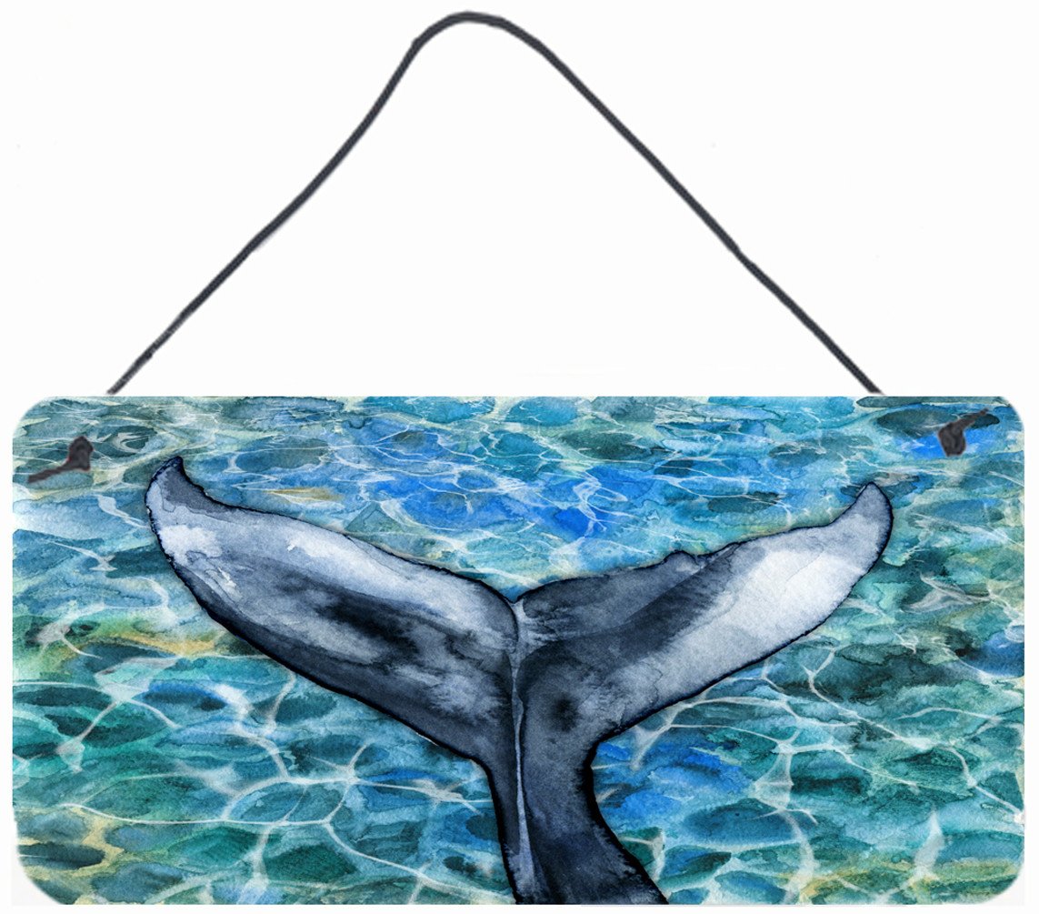 Whale Tail Wall or Door Hanging Prints BB5337DS812 by Caroline&#39;s Treasures
