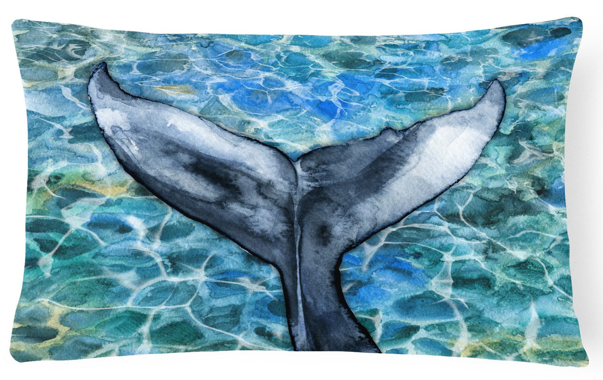 Whale Tail Canvas Fabric Decorative Pillow BB5337PW1216 by Caroline&#39;s Treasures