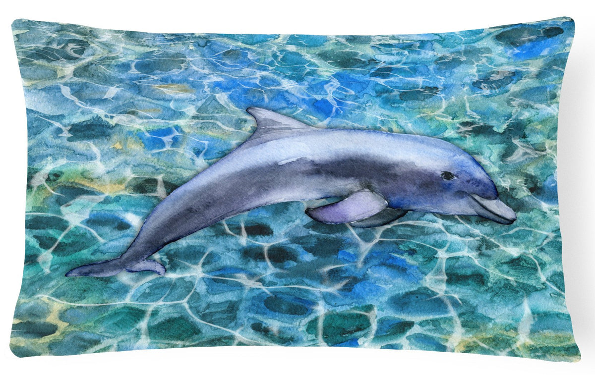 Dolphin Canvas Fabric Decorative Pillow BB5339PW1216 by Caroline&#39;s Treasures