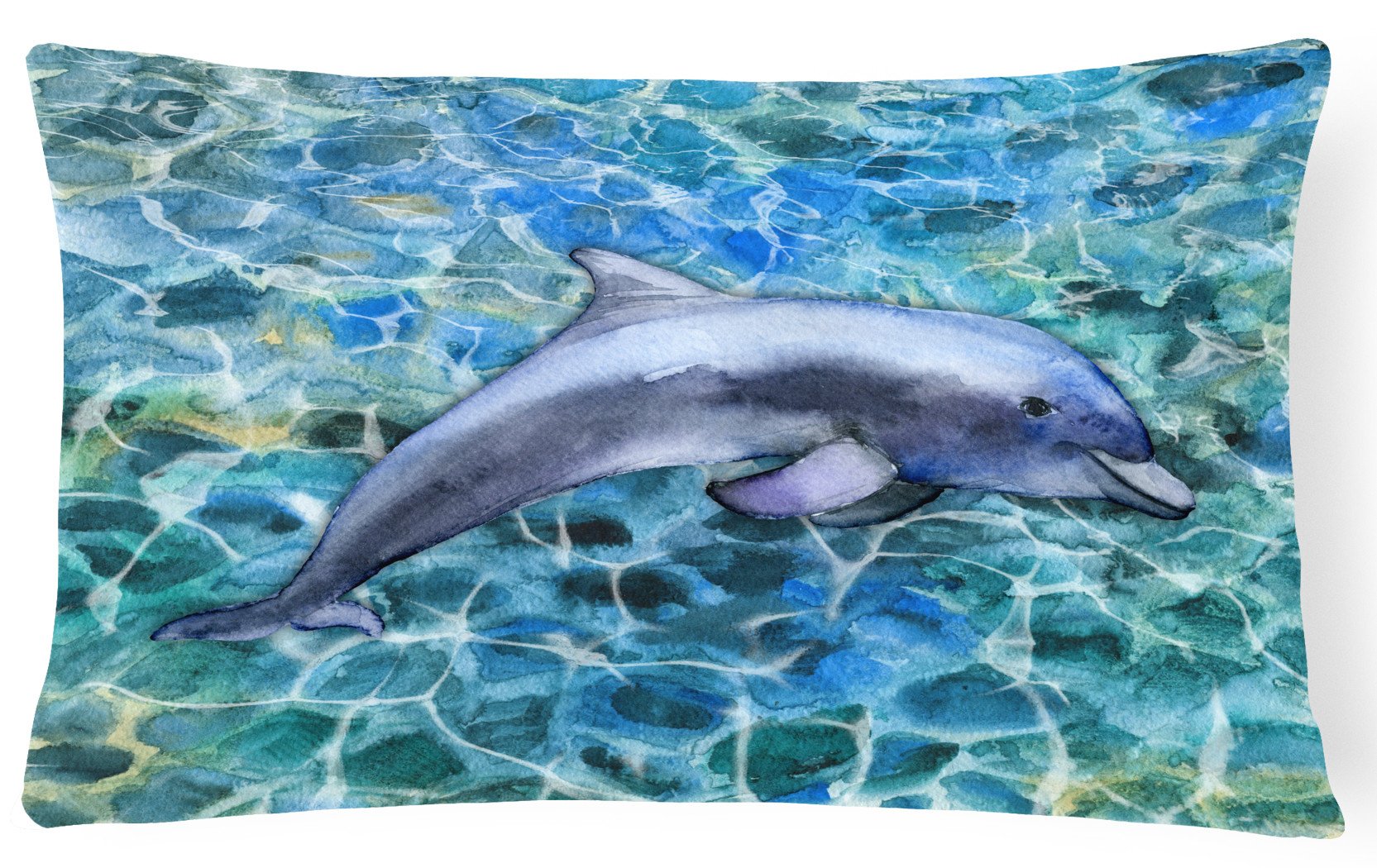 Dolphin Canvas Fabric Decorative Pillow BB5339PW1216 by Caroline's Treasures